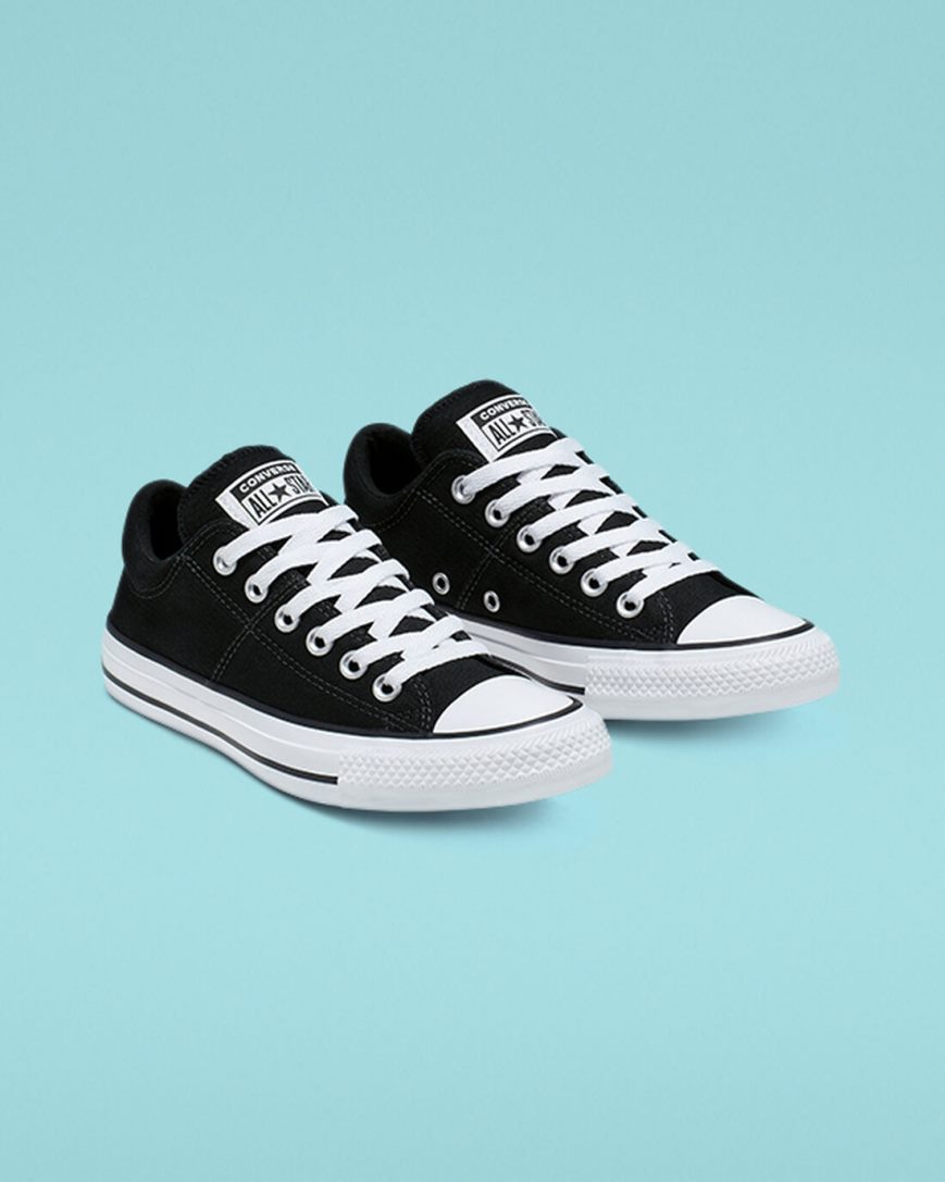 Zapatillas Bajas Converse Chuck Taylor All Star Madison Mujer Negras Blancas Negras | PE 0W4E78